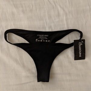 Coulbourne black thong bottom
